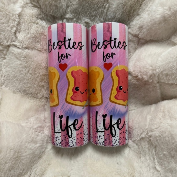 Besties for Life Pink and White Small Pet Toy - Picture 1 of 2